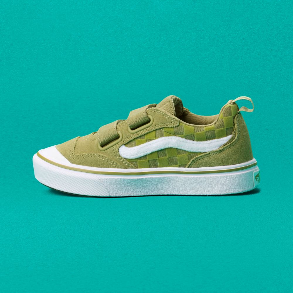 Dětské Classic Vans ComfyCush New Skool V Olivy Zelené | YZ4758136