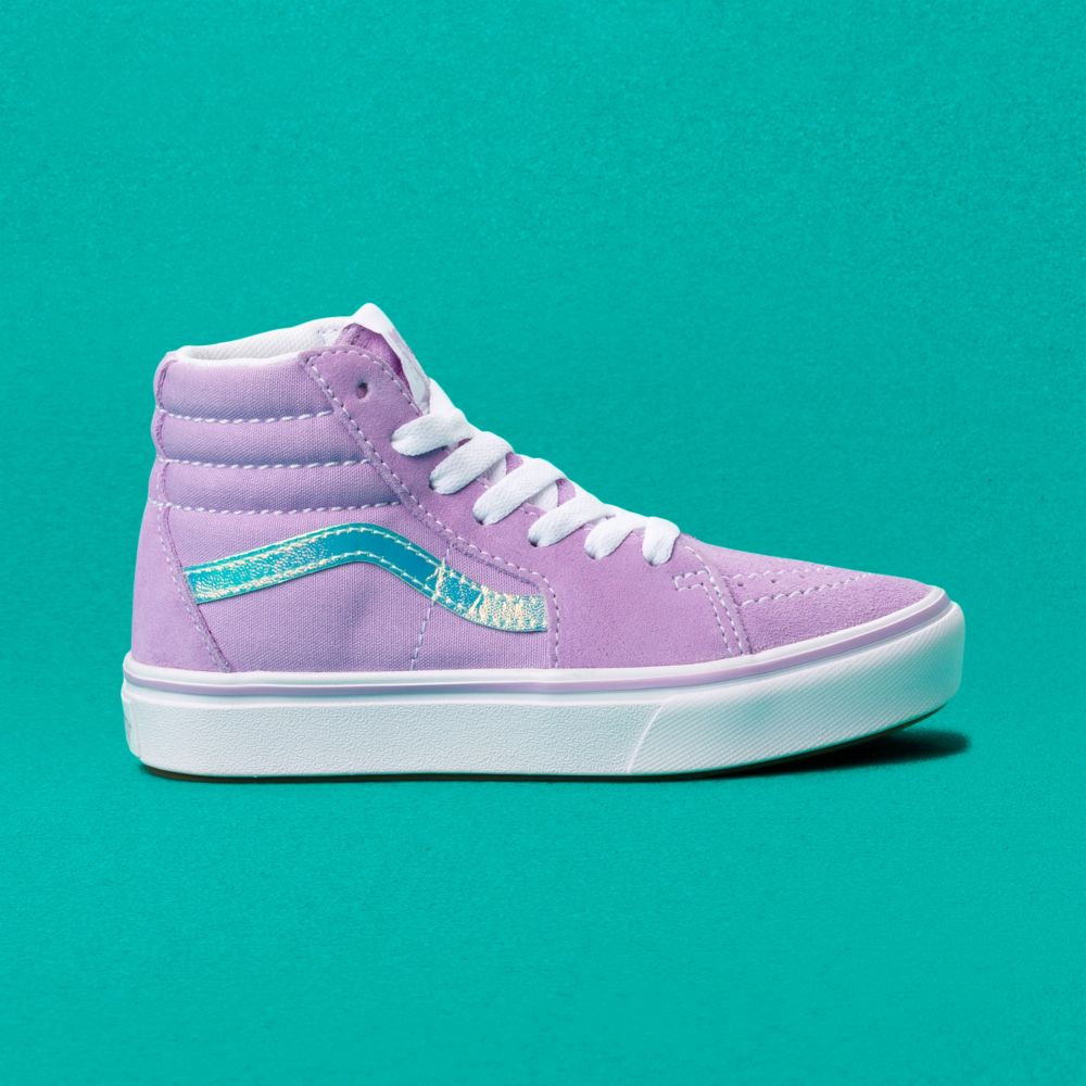 Dětské Classic Vans ComfyCush Sk8-Hi Fialové | TO8621390