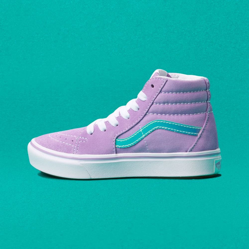 Dětské Classic Vans ComfyCush Sk8-Hi Fialové | TO8621390