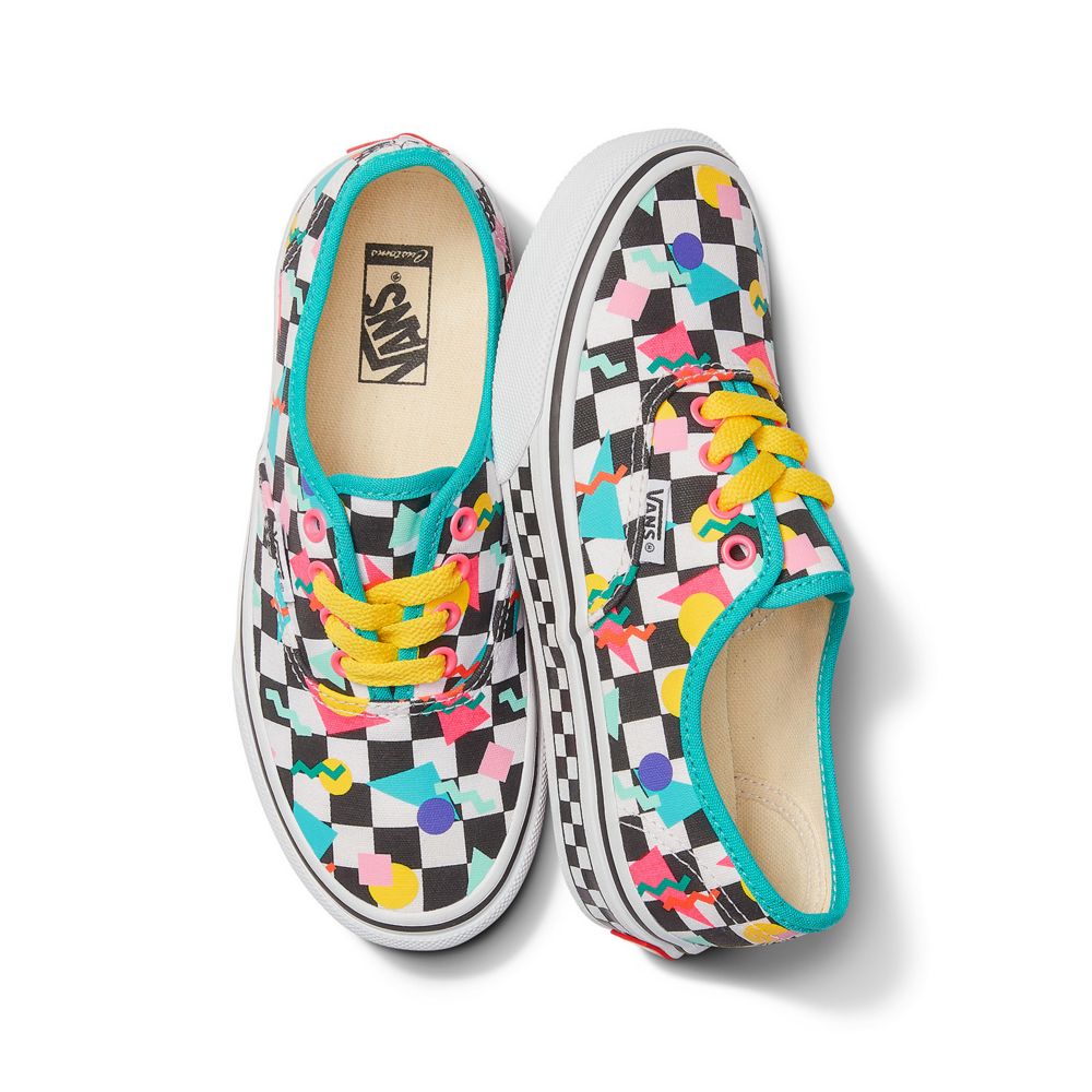 Dětské Classic Vans Customs Geometric Checkerboard Authentic Viacfarebný | CJ4159760