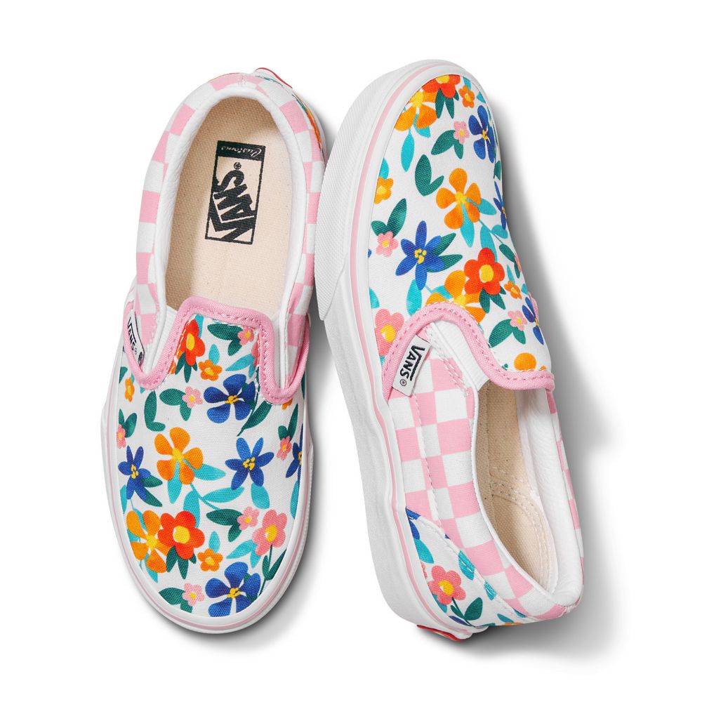 Dětské Classic Vans Customs Painted Floral Viacfarebný | JC6735408