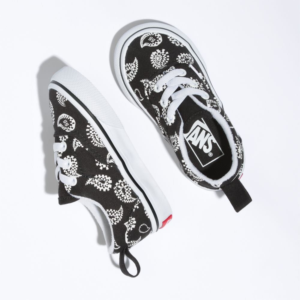 Dětské Classic Vans Era Elastic Krajkové Černé | TS7836514