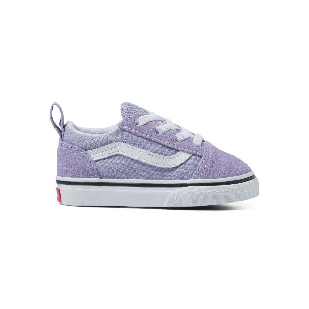 Dětské Classic Vans Old Skool Elastic Krajkové Levandule Bílé | LU9367124