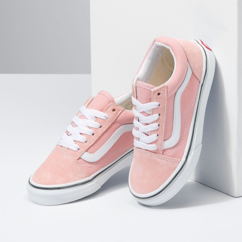 Dětské Classic Vans Old Skool Růžové Bílé | AG7146985