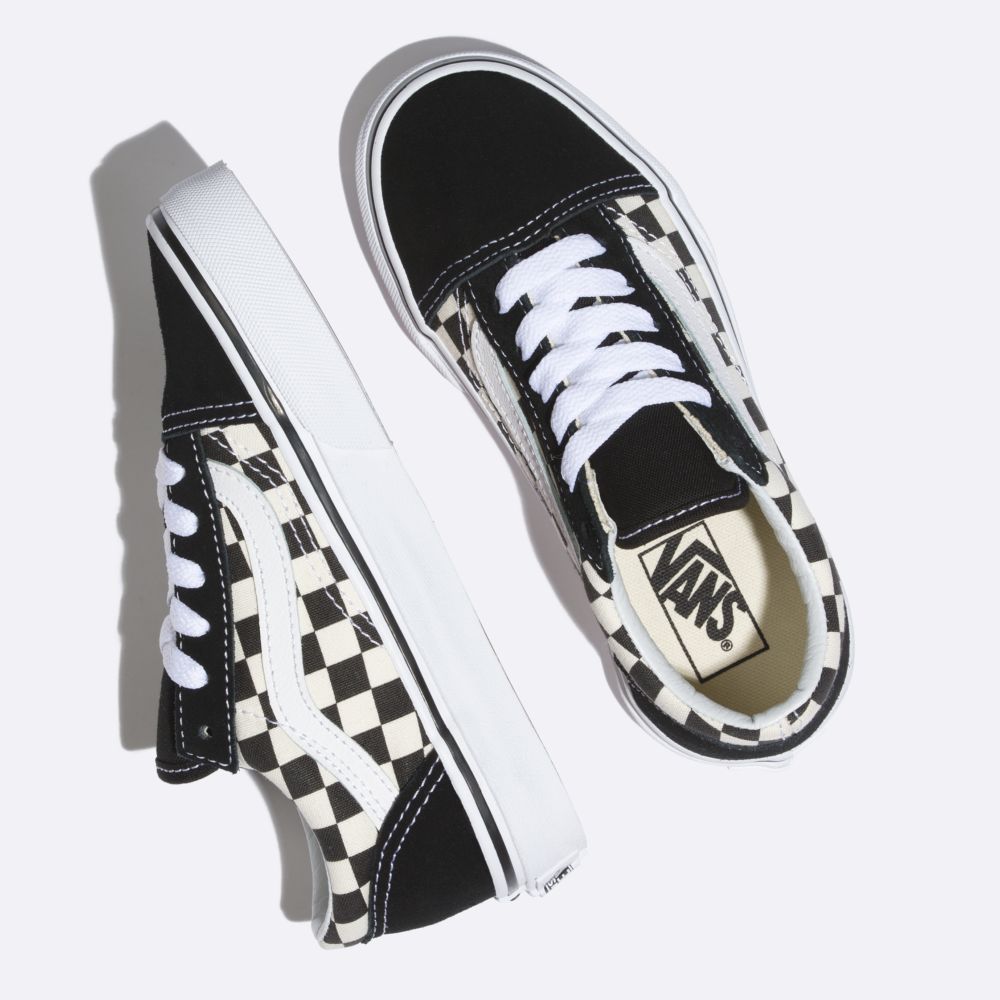 Dětské Classic Vans Old Skool Černé Bílé | OZ9867421