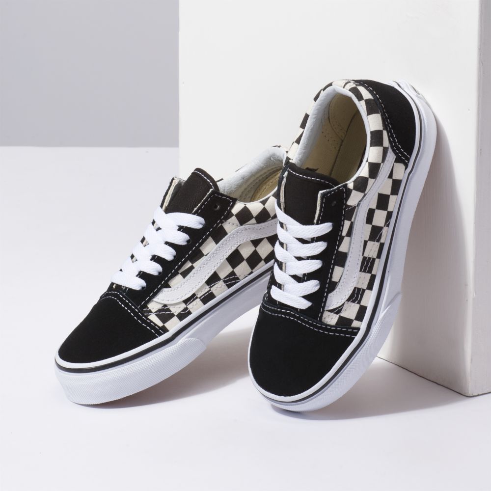 Dětské Classic Vans Old Skool Černé Bílé | OZ9867421