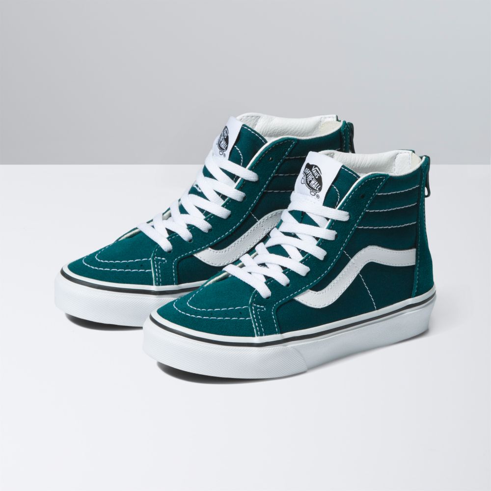 Dětské Classic Vans Sk8-Hi Zip Tmavě Tyrkysové | YM2860714