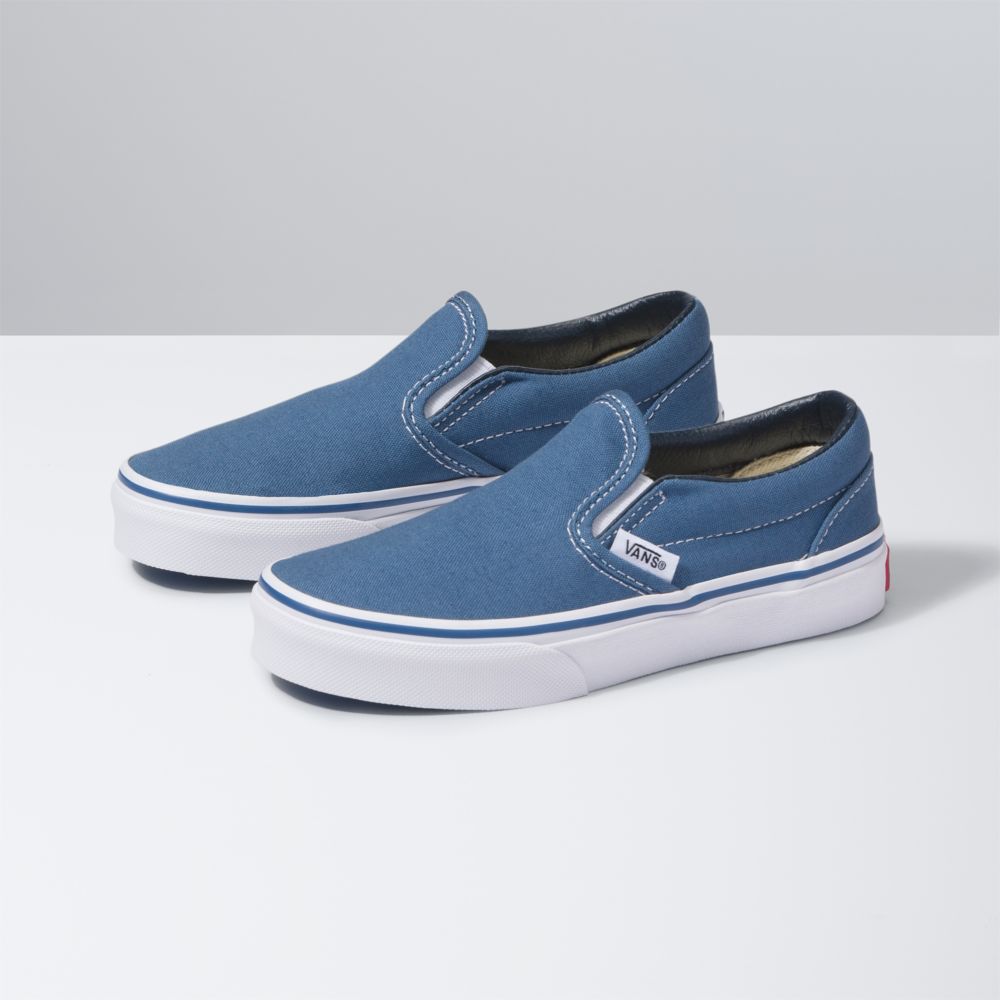 Dětské Classic Vans Tmavě Blankyt Bílé | RF6218057