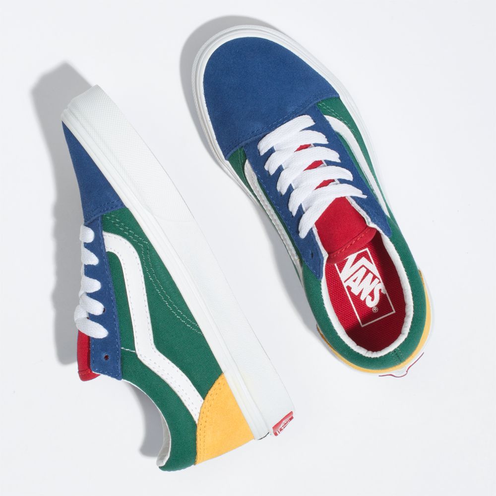 Dětské Classic Vans Yacht Club Old Skool Blankyt Zelene Žluté | AJ1406275