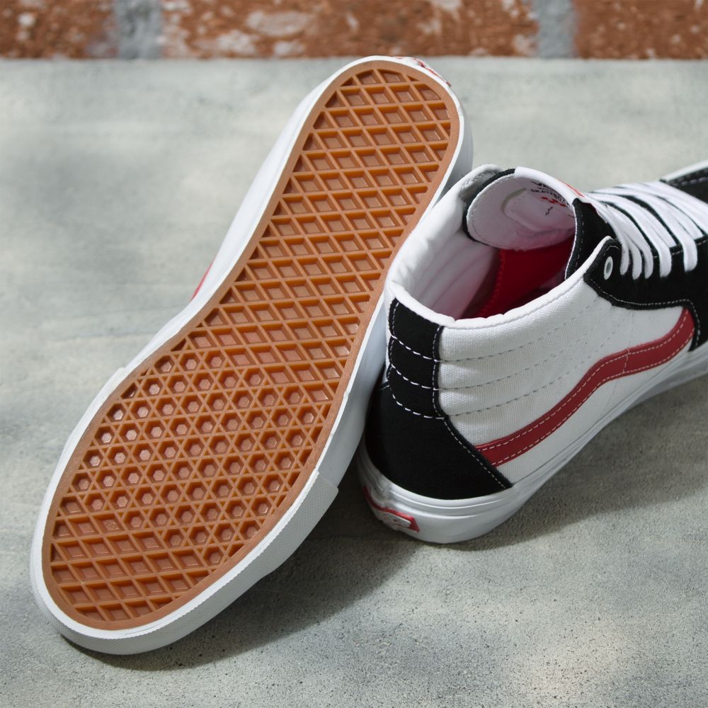 Pánské Classic Vans Atletické Sk8-Hi Černé Červené | GX5783460