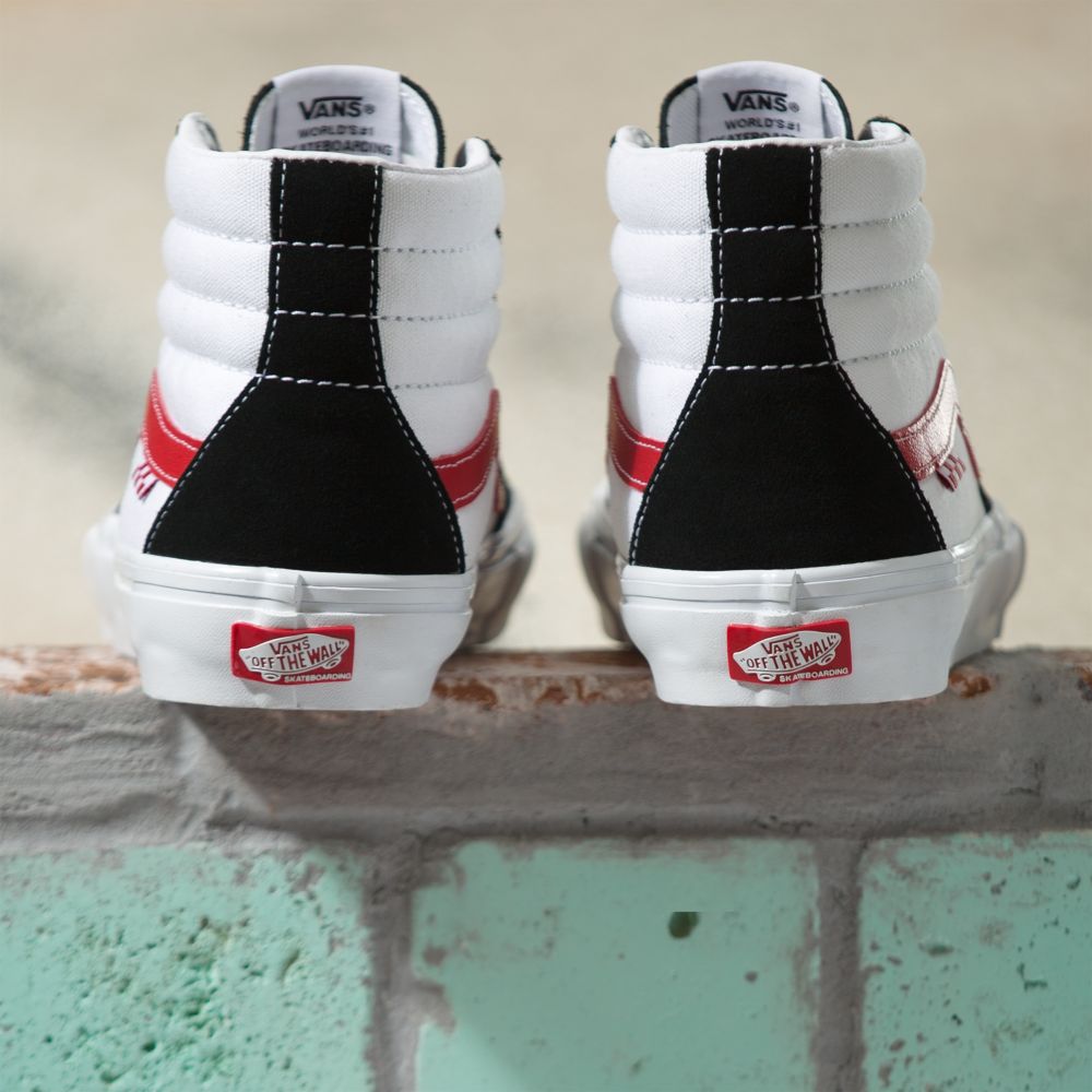 Pánské Classic Vans Atletické Sk8-Hi Černé Červené | GX5783460