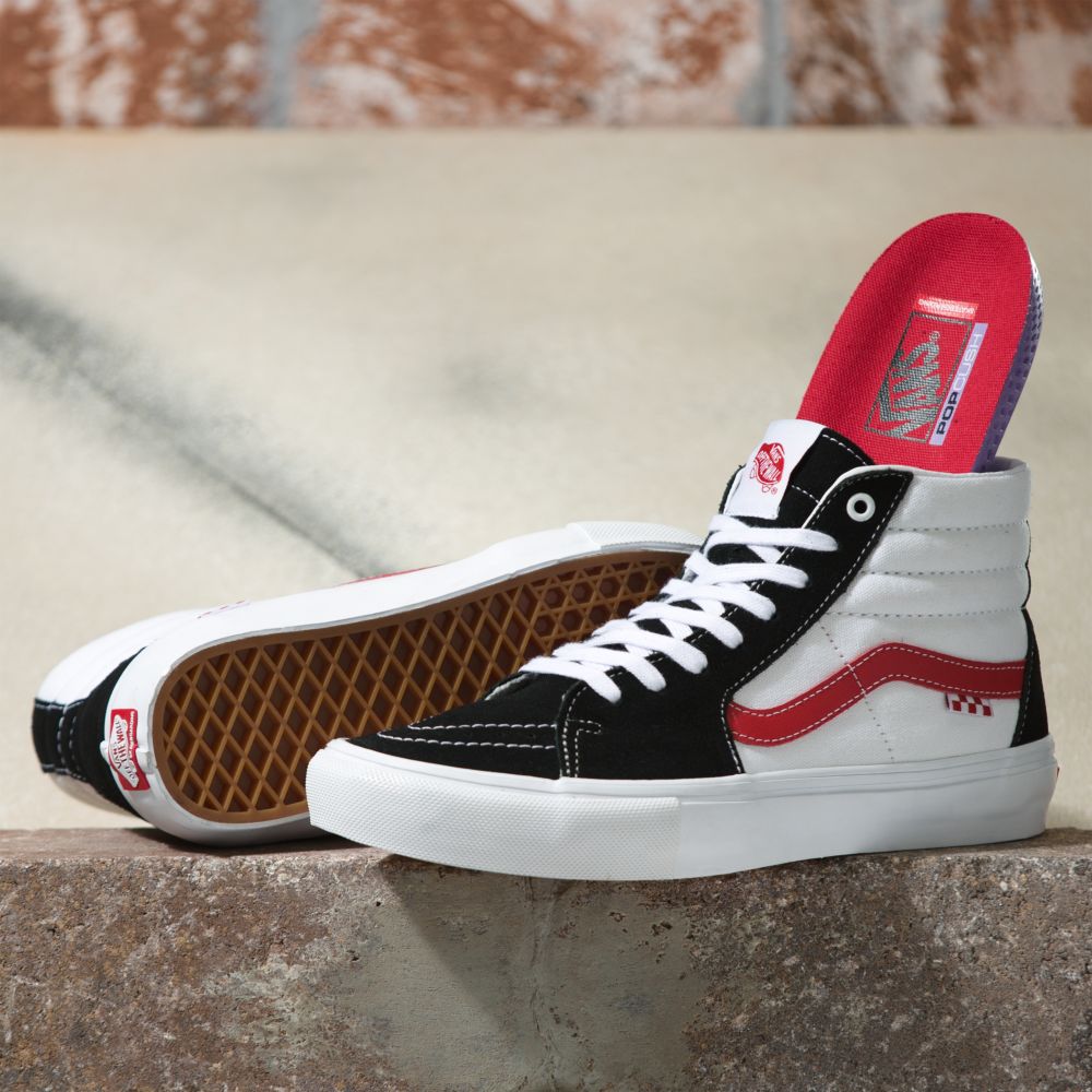 Pánské Classic Vans Atletické Sk8-Hi Černé Červené | GX5783460