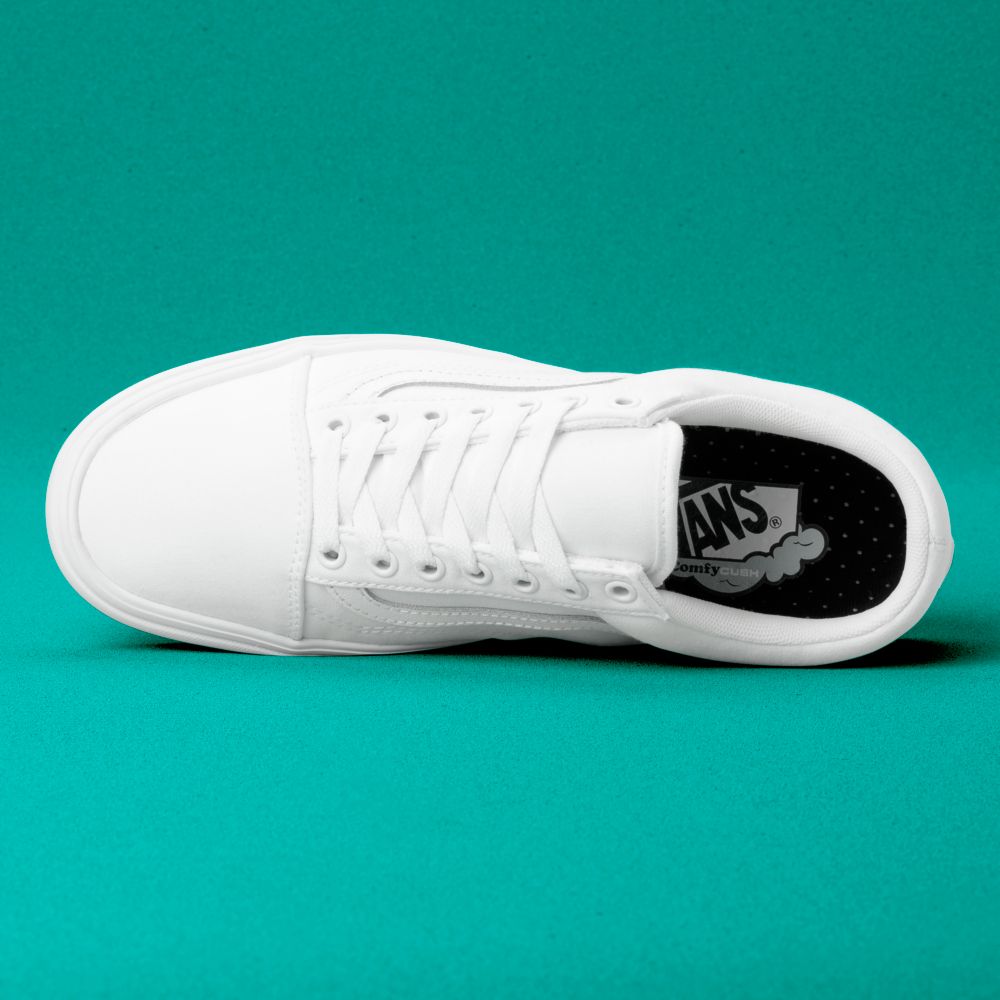 Pánské Classic Vans ComfyCush Old Skool Bílé Bílé | FP2490635