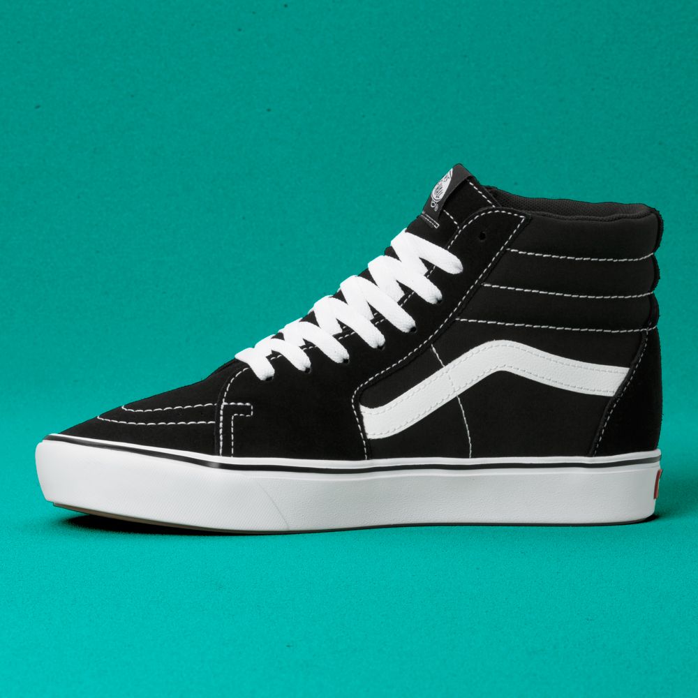 Pánské Classic Vans ComfyCush Sk8-Hi Černé Bílé | HR4197265