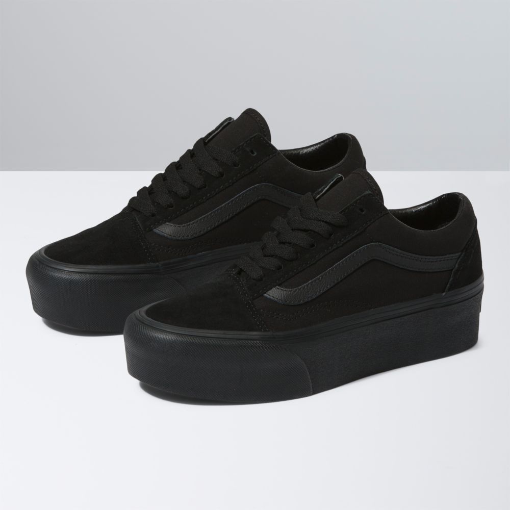 Pánské Classic Vans Old Skool Stackform Černé Černé | XJ1283546