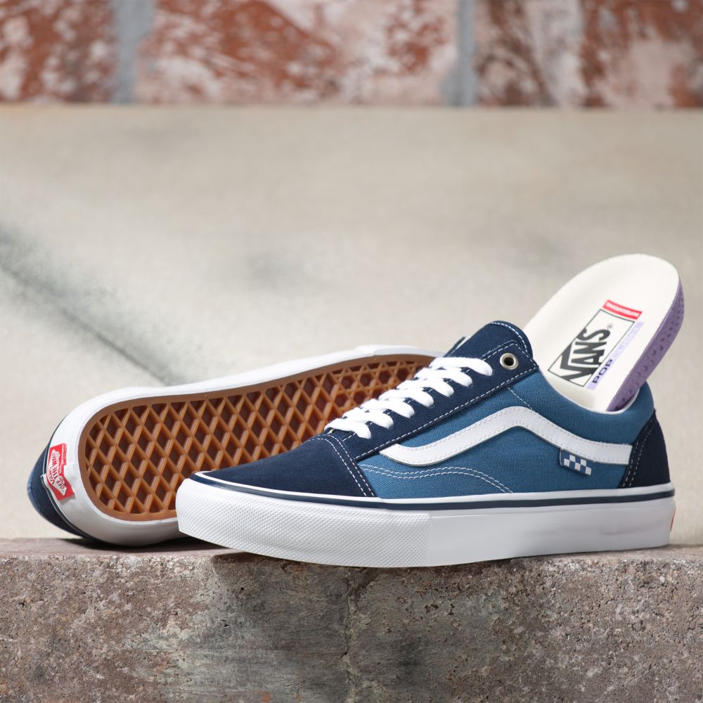 Pánské Classic Vans Old Skool Tmavě Blankyt Bílé | UA5876039