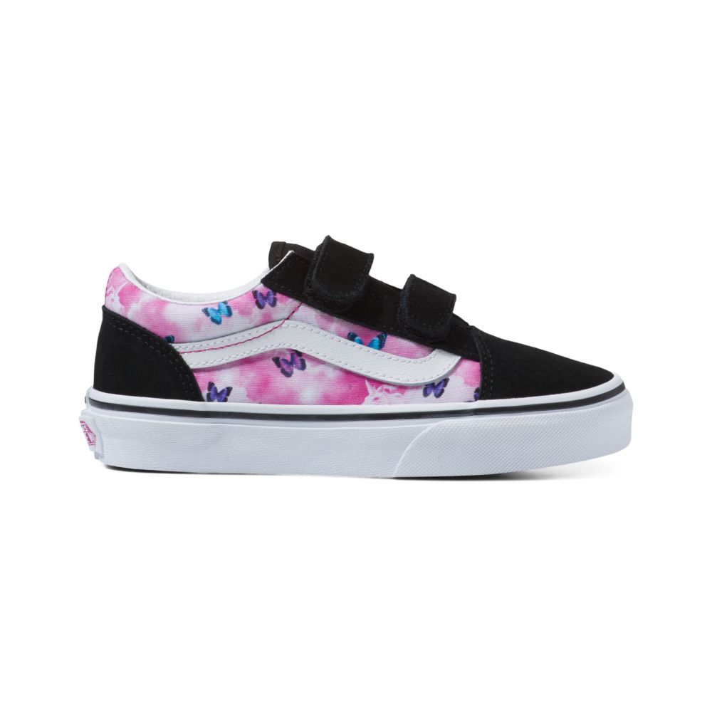 Pánské Classic Vans Old Skool V Butterfly Dream Fuchsie Červené Bílé | YQ0385246