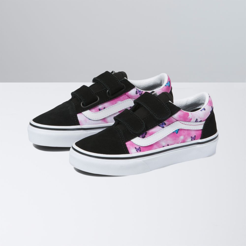 Pánské Classic Vans Old Skool V Butterfly Dream Fuchsie Červené Bílé | YQ0385246