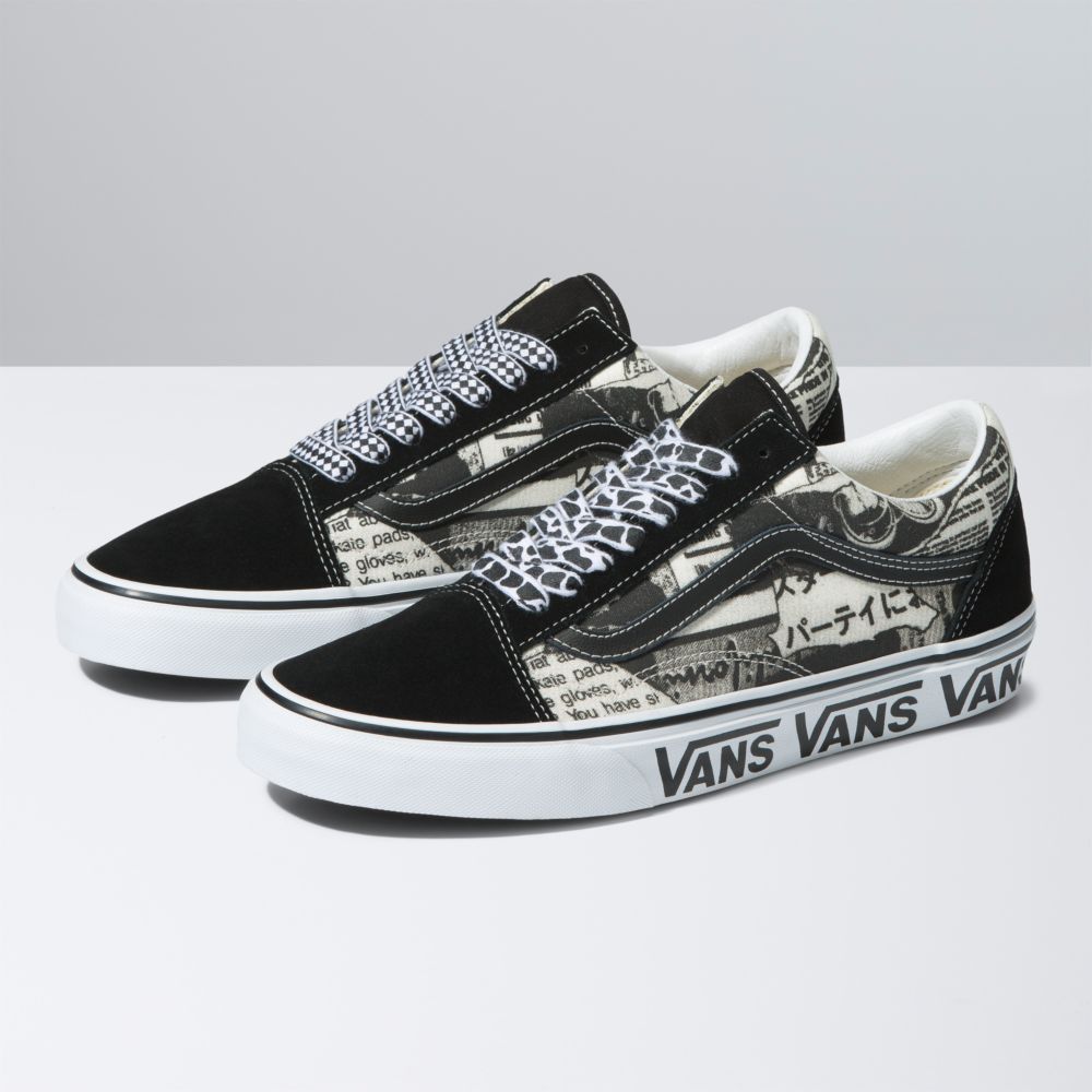 Pánské Classic Vans Old Skool Černé Bílé | LU3426798