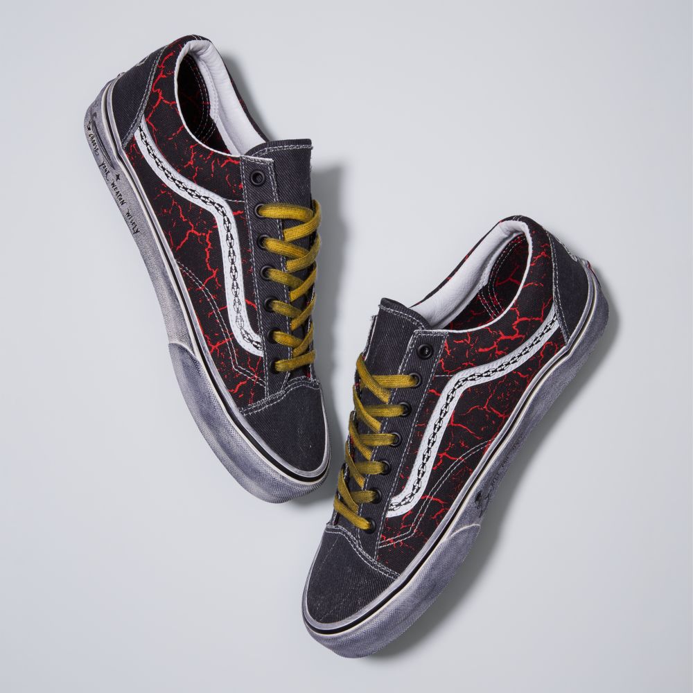 Pánské Classic Vans Stranger Things Style 36 Černé Červené | VR0924873