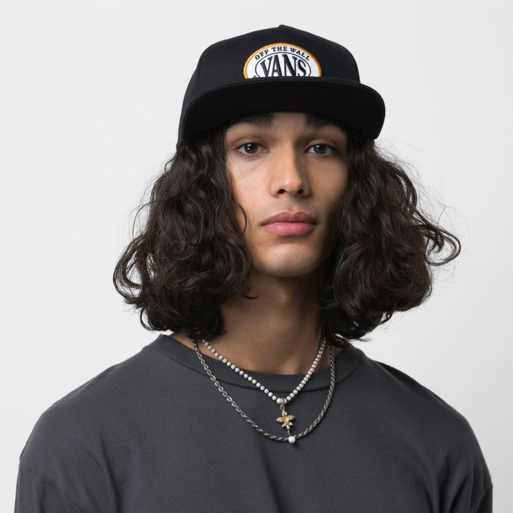 Pánské Klobouky Vans Established Snapback Černé | FQ7905361