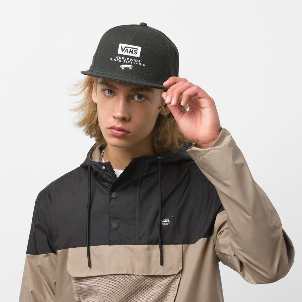 Pánské Klobouky Vans Pressed Snapback Černé | WN6905817