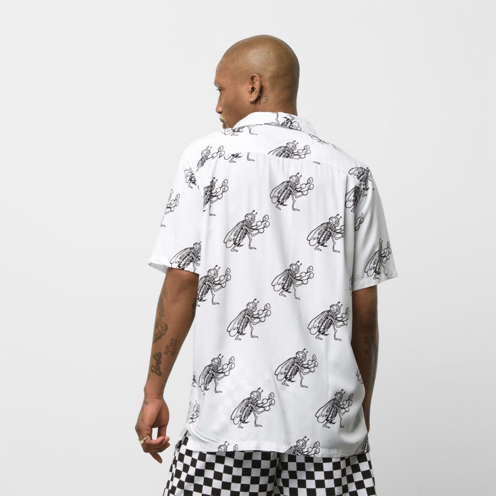 Pánské Košile Vans Checkerboard Research Buttondown Bílé | EV6593174