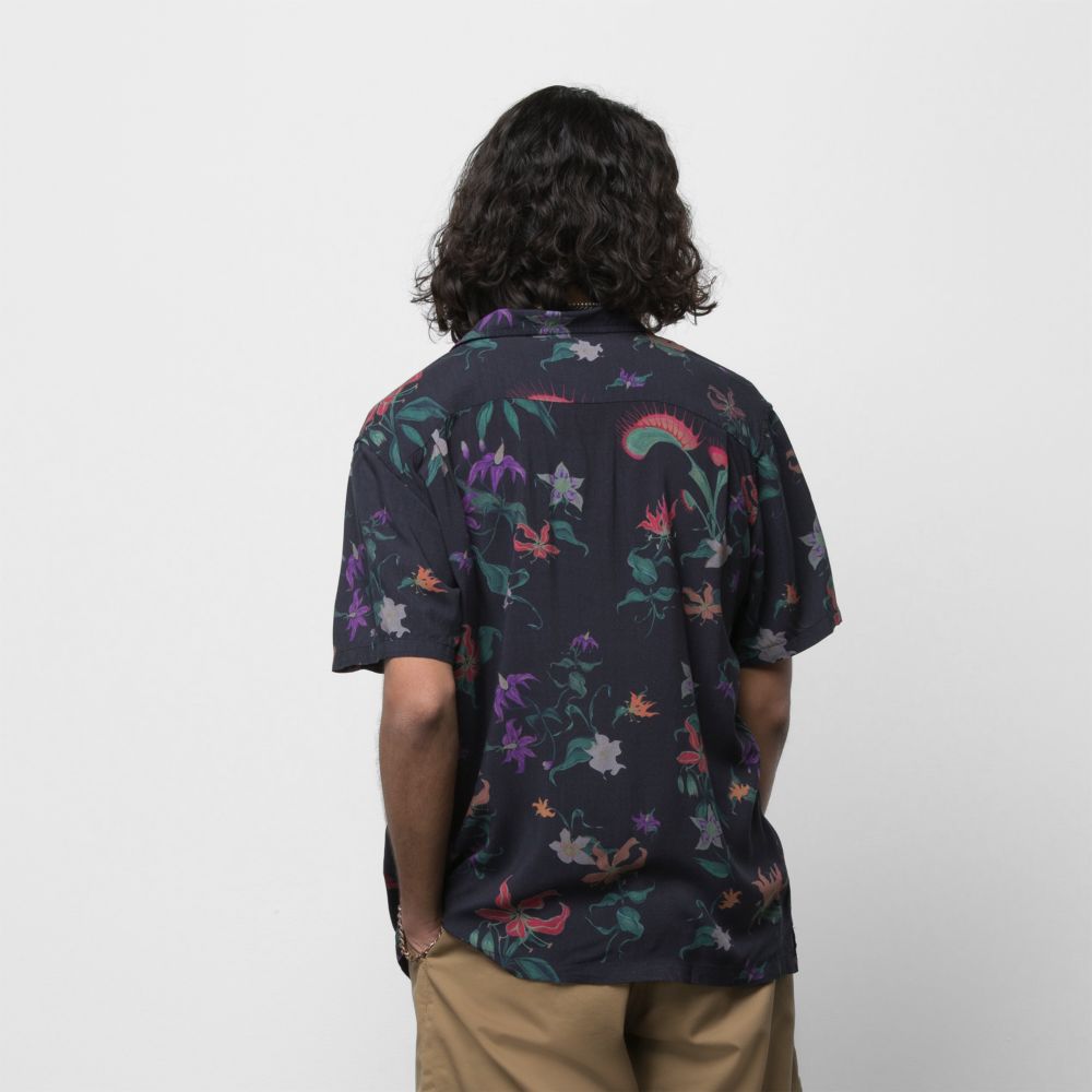 Pánské Košile Vans Fatal Floral Buttondown Černé | EB8451637