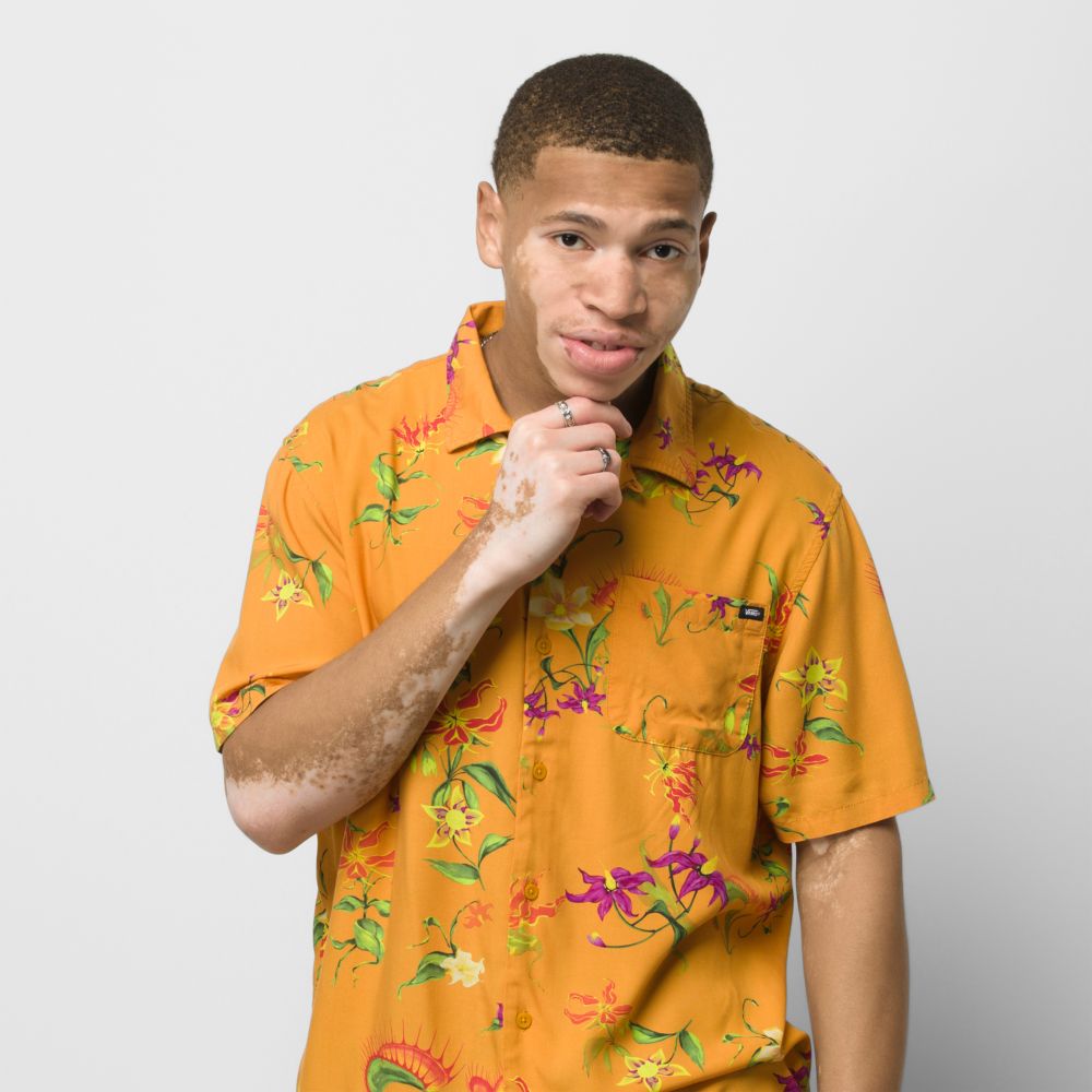 Pánské Košile Vans Fatal Floral Buttondown Žluté | SY0298513