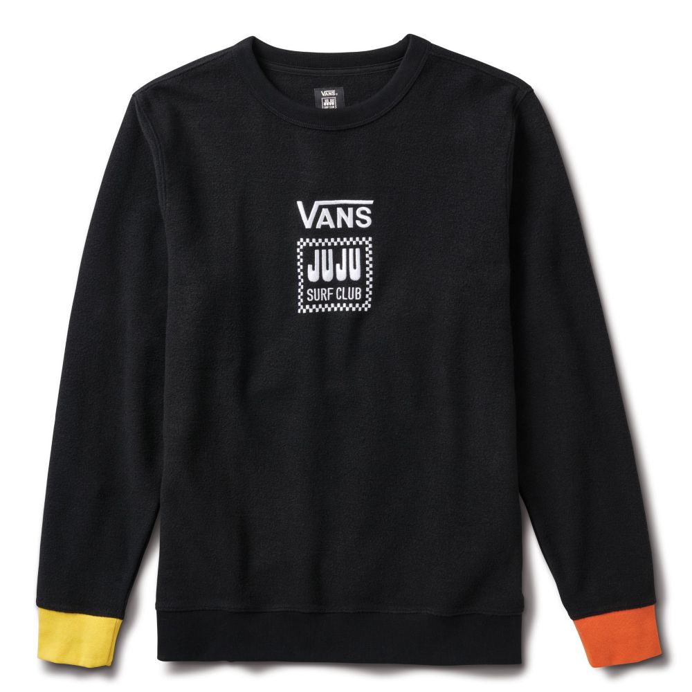 Pánské Mikiny S Kapucí Vans JUJU Club Crew Černé | ME8410936