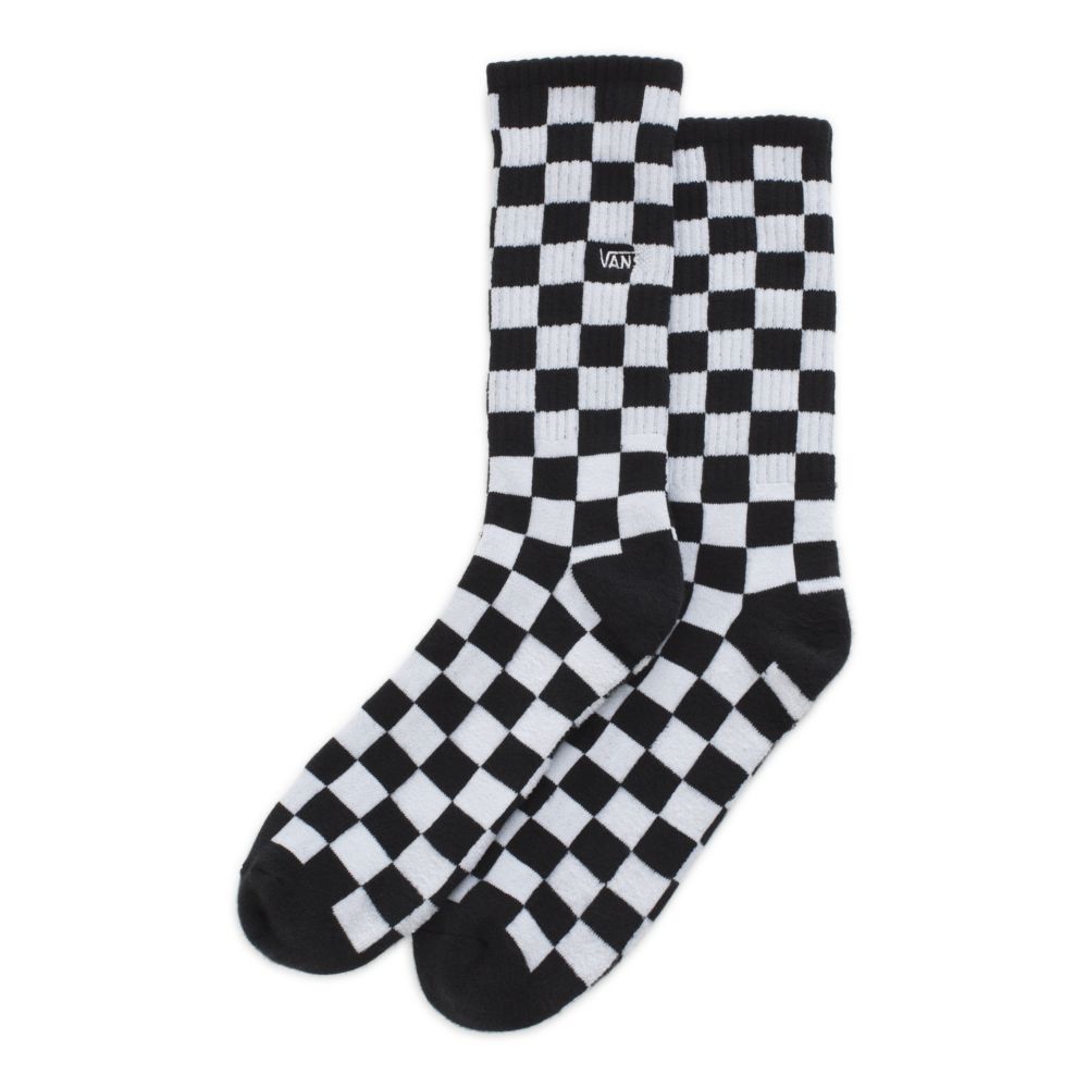 Pánské Ponožky Vans Checkerboard Crew Černé Bílé | CF7529831