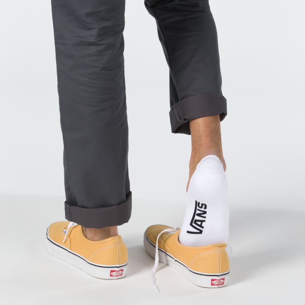 Pánské Ponožky Vans Classic Super No Show 3 Pack Bílé | EQ2706548