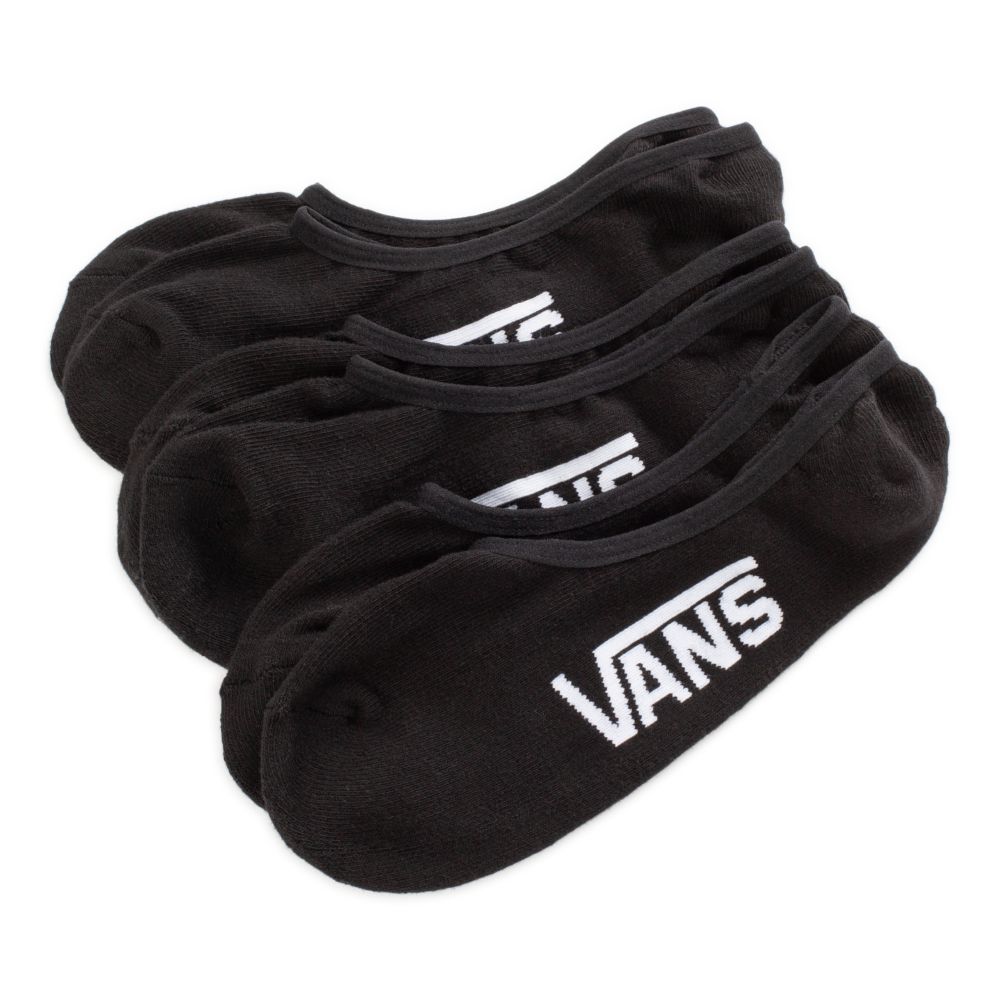 Pánské Ponožky Vans Classic Super No Show 3 Pack Černé | GO7312549