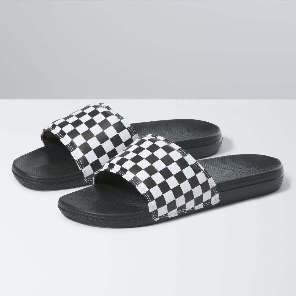 Pánské Sandály Vans Checkerboard La Costa Bílé Černé | CH4583716