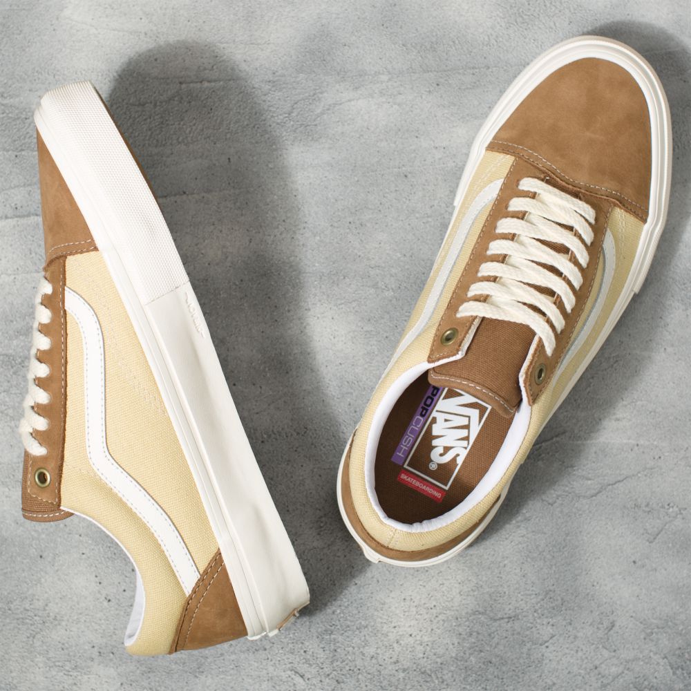 Pánské Skate Boty Vans Nubuck/Platene Old Skool Hnědé | IC4397852