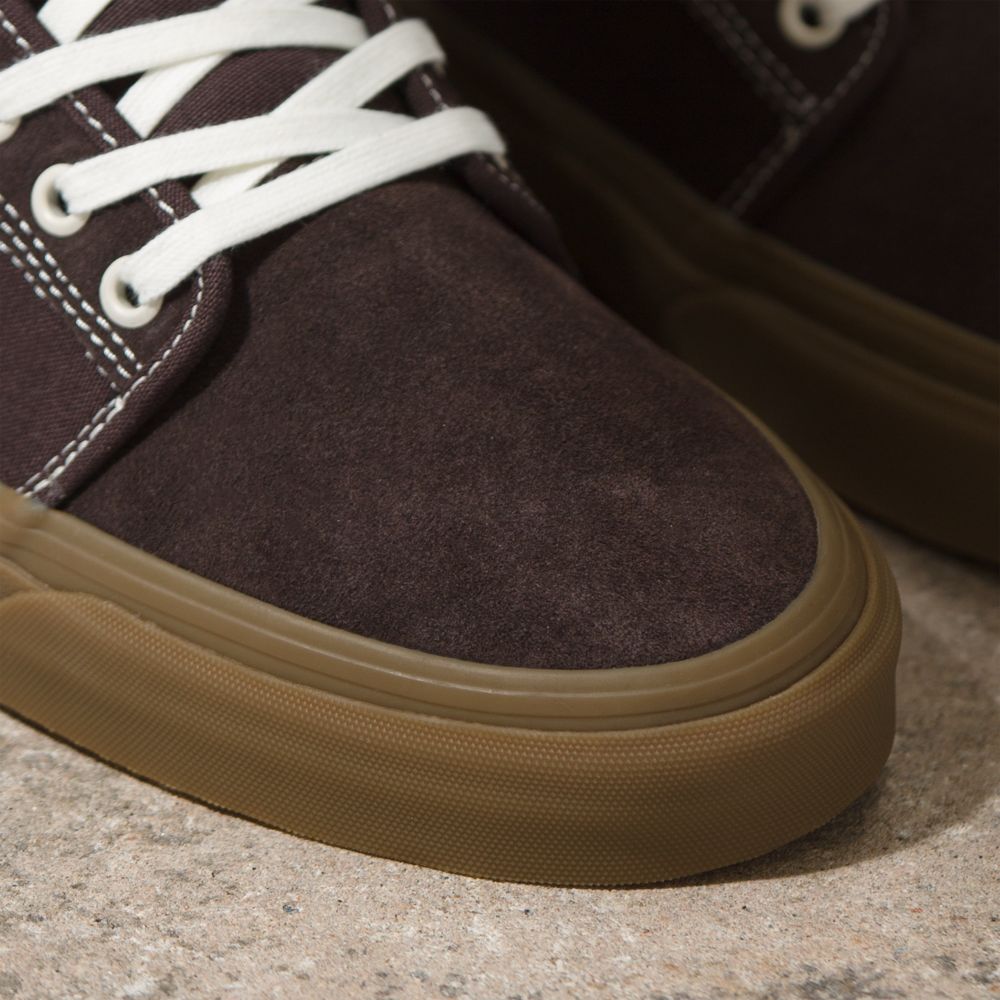 Pánské Skate Boty Vans Semišové Gum Chukka Low Čokolády | OK9685437