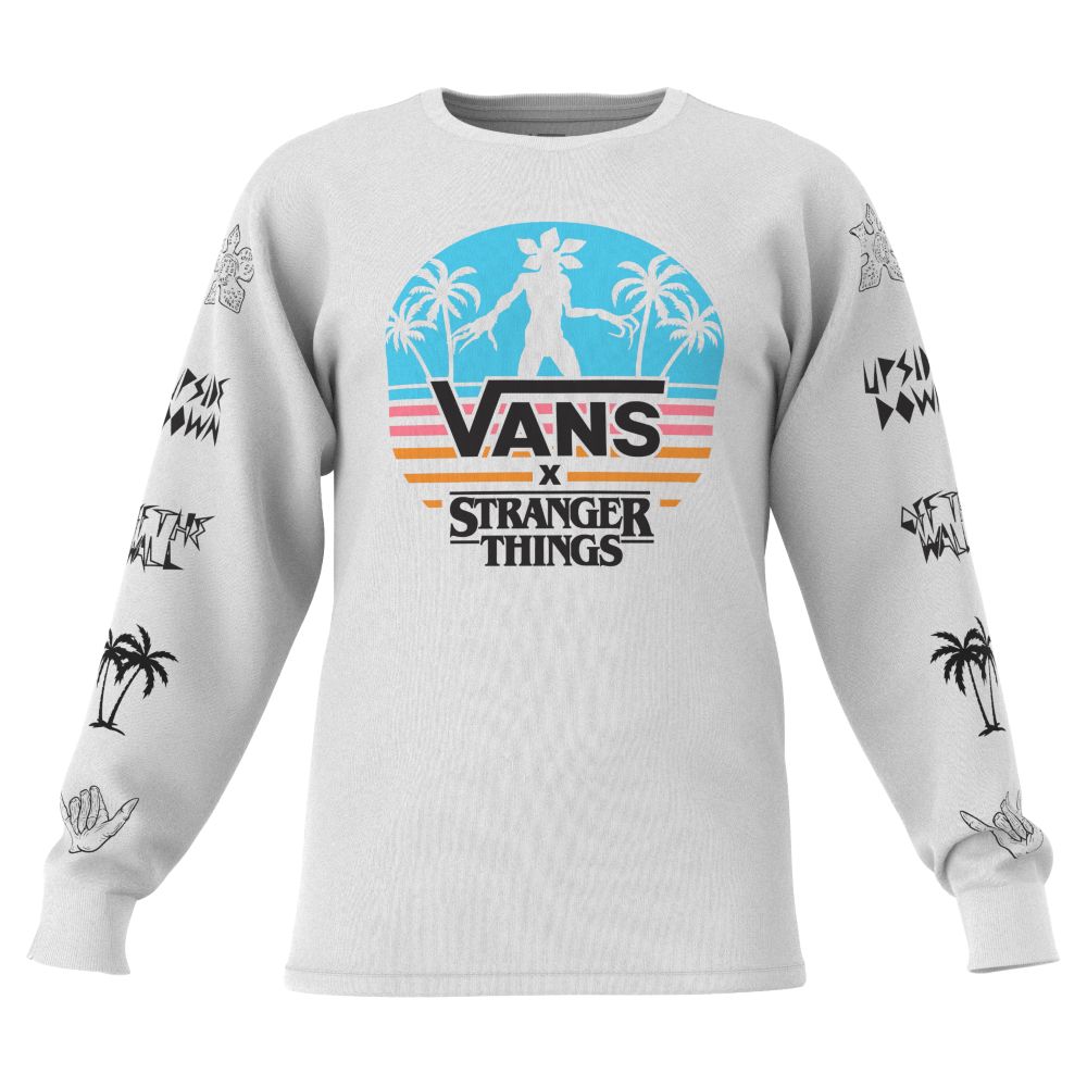 Pánské Tričko Vans Stranger Things Demogorgon Paradise Bílé | FA7421960