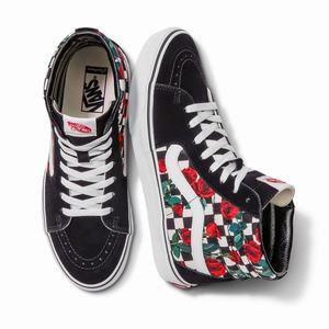 Dámské Classic Vans Customs Checkerboard Roses Sk8-Hi Viacfarebný | DT6704913