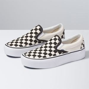 Dámské Classic Vans Platformy Černé Bílé | RL9275301