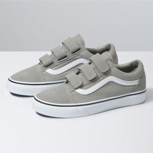 Dámské Classic Vans Semišové/Platene Old Skool V Tmavě Šedé Bílé | HU3049176