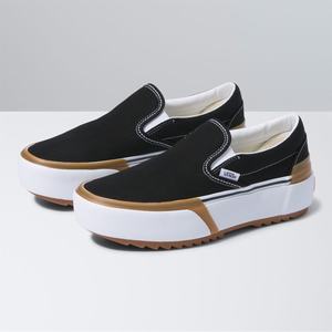 Dámské Classic Vans Slip On Stacked Černé Bílé | KD4269785