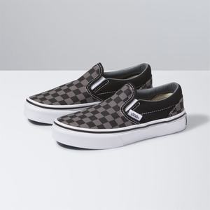 Dětské Classic Vans Checkerboard Černé Blankyt Šedé | IO1294576