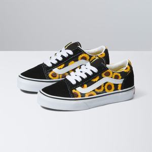 Dětské Classic Vans Old Skool Černé Žluté | YI8175620