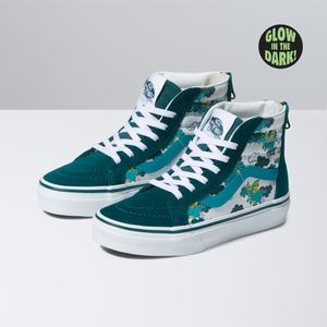 Dětské Classic Vans Sk8-Hi Zip Tmavě Tyrkysové | RQ7945168