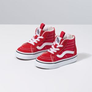 Dětské Classic Vans Sk8-Hi Zip Červené Bílé | WB6930485