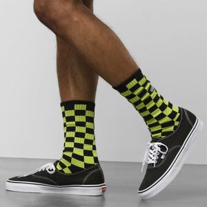 Pánské Ponožky Vans Checkerboard Crew 9.5-13 Světle Zelene | UZ3976850